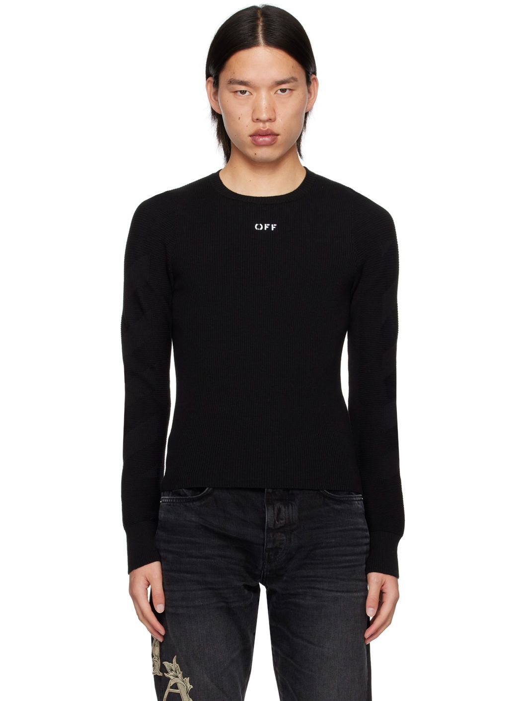 Black Diags Sweater - 1