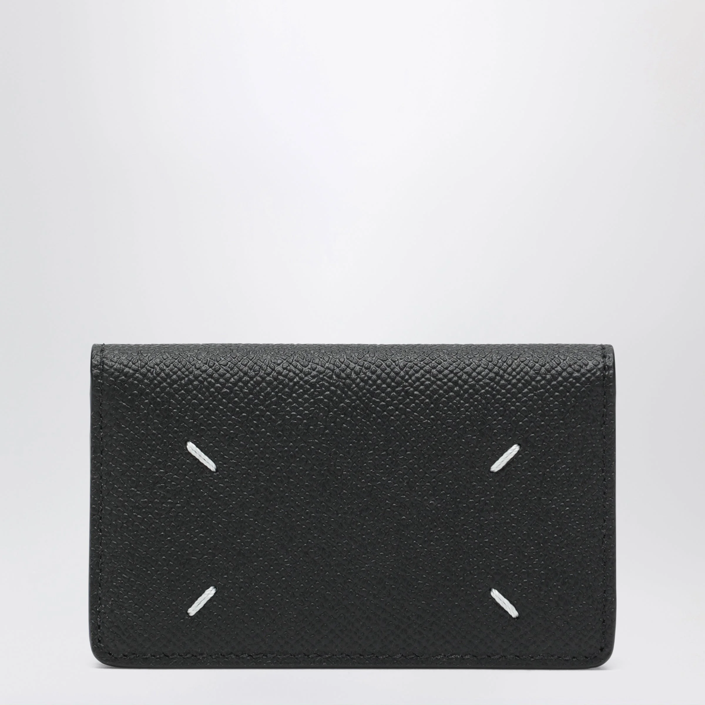 Black Four Stitches Card Holder - 1