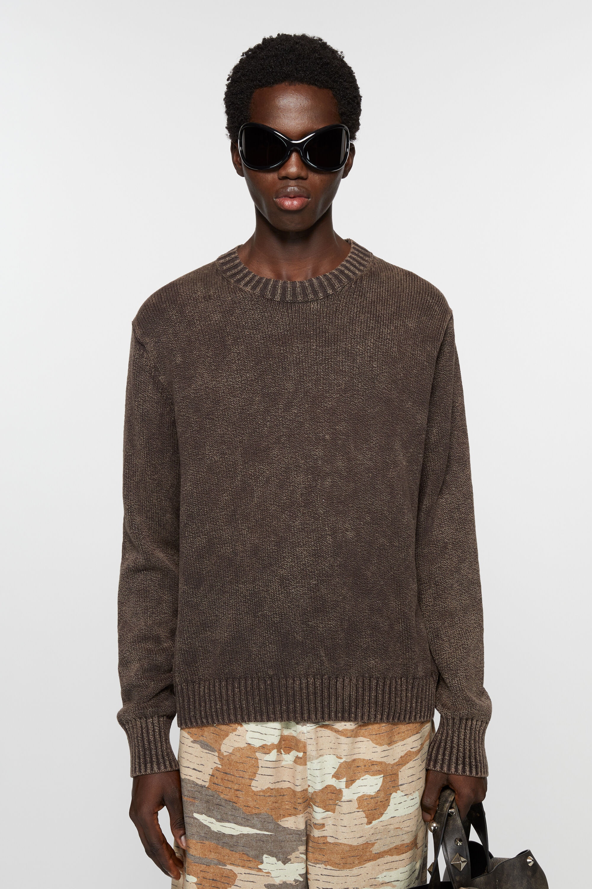 Acid wash jumper - Coffee brown - 2