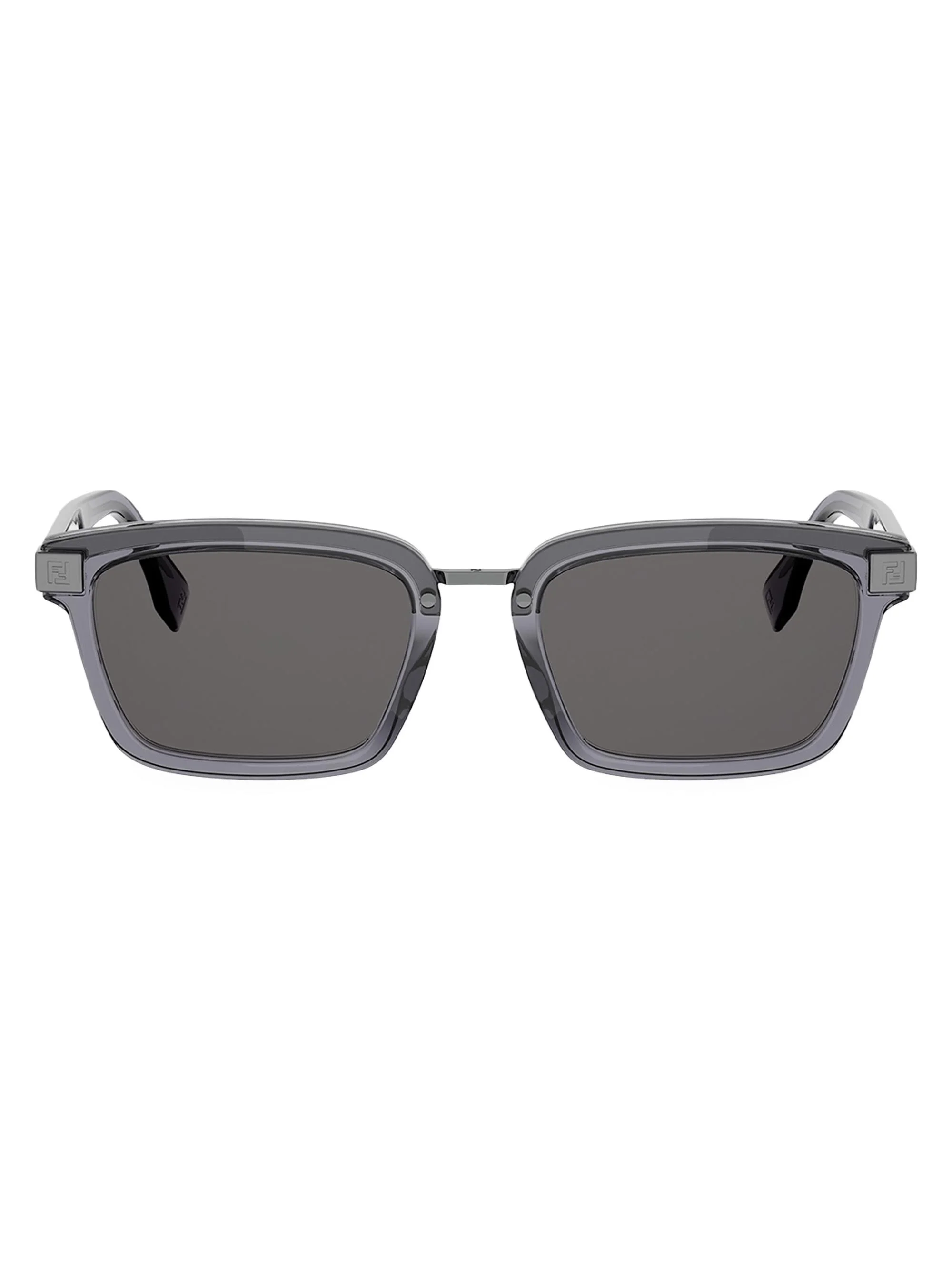 Men Fendi 53MM Square Sunglasses - Grey Smoke - 1