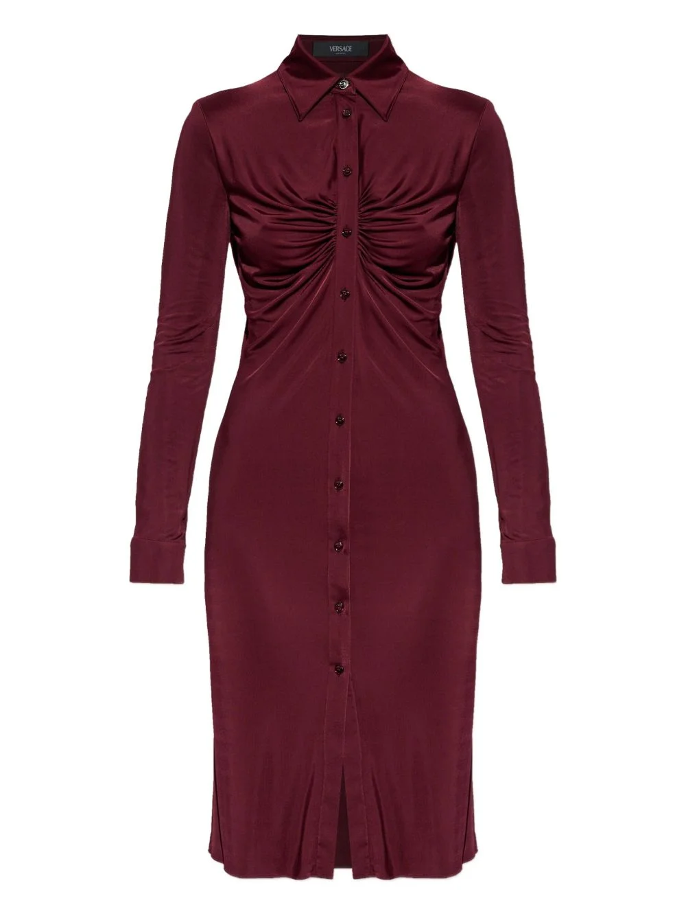 gathered-detail mini dress - 1