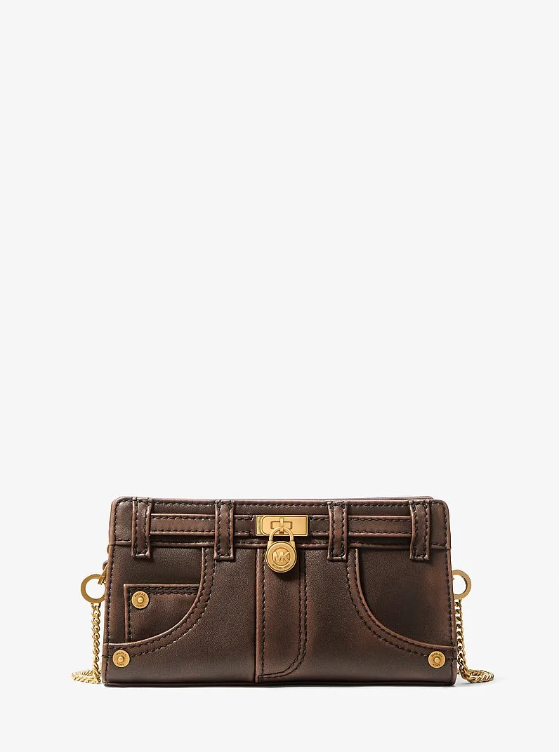 Hamilton Moderne Extra-Small Burnished Leather Convertible Crossbody Bag - 1