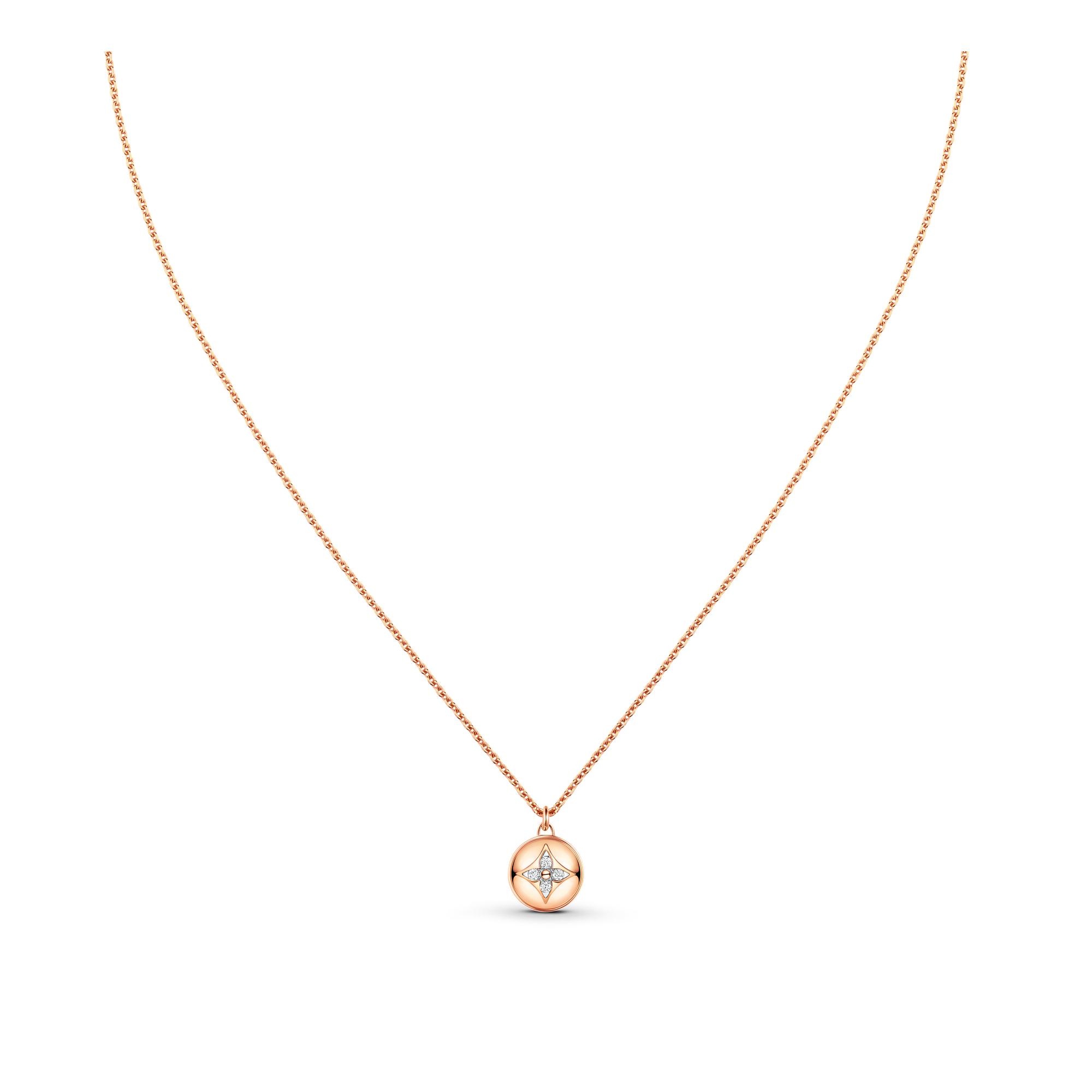 B Blossom Pendant, Pink Gold, White Gold And Diamonds - 1