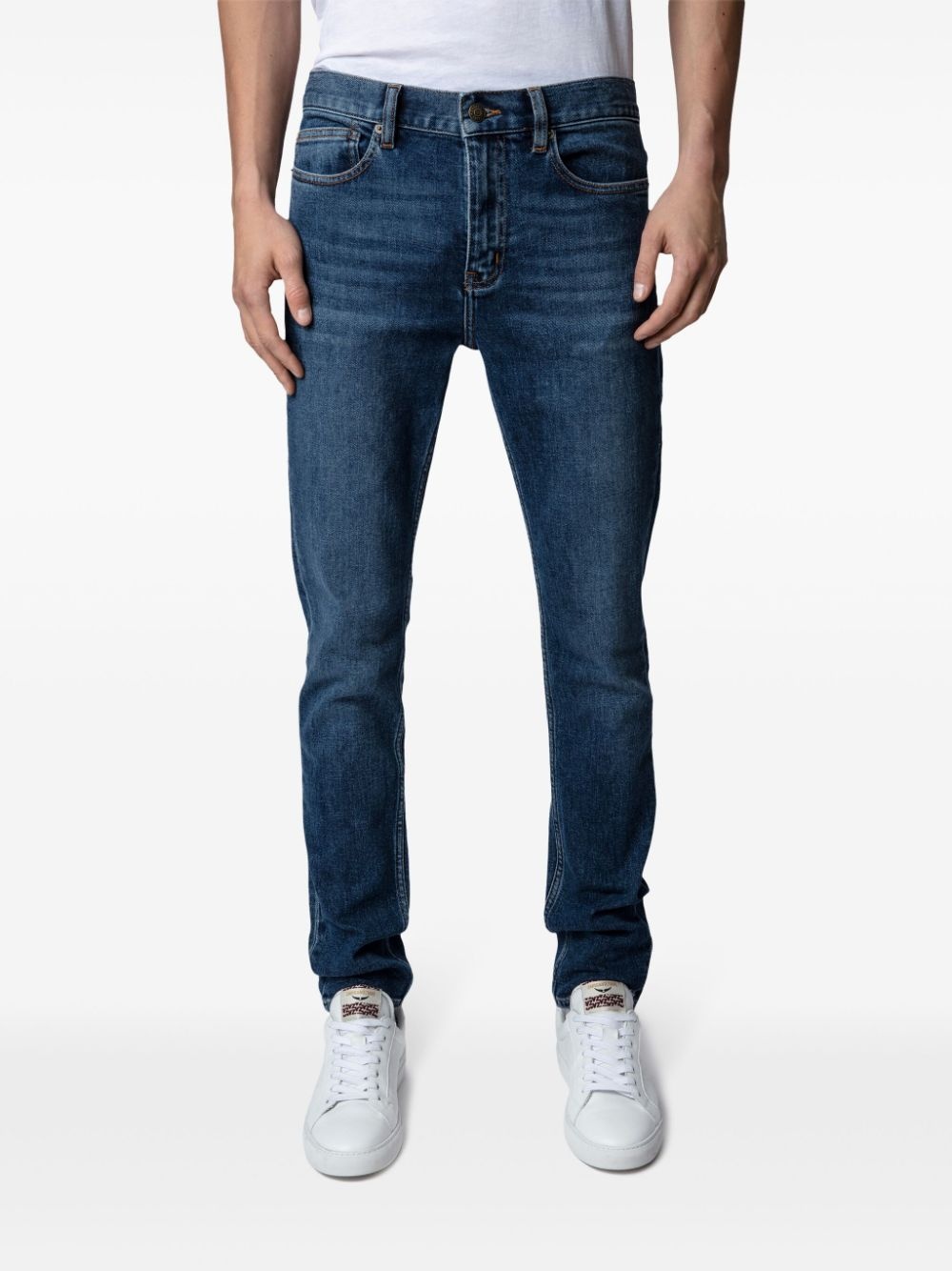 mid-rise slim-cut jeans - 3