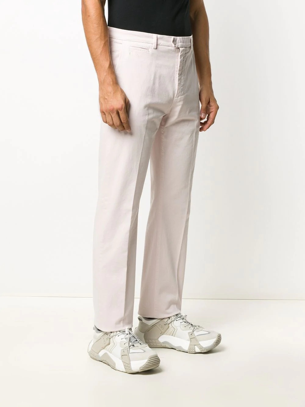 garment-dyed cotton trousers - 3