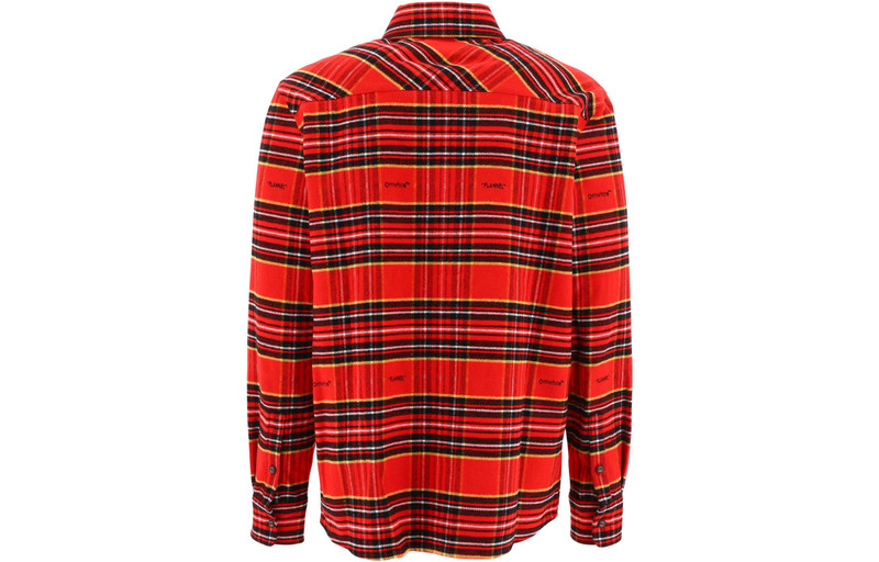 Off-White Off-White FW22 Stripe Lapel Long Sleeves Red Shirt OMGA227F22FAB0012510 outlook