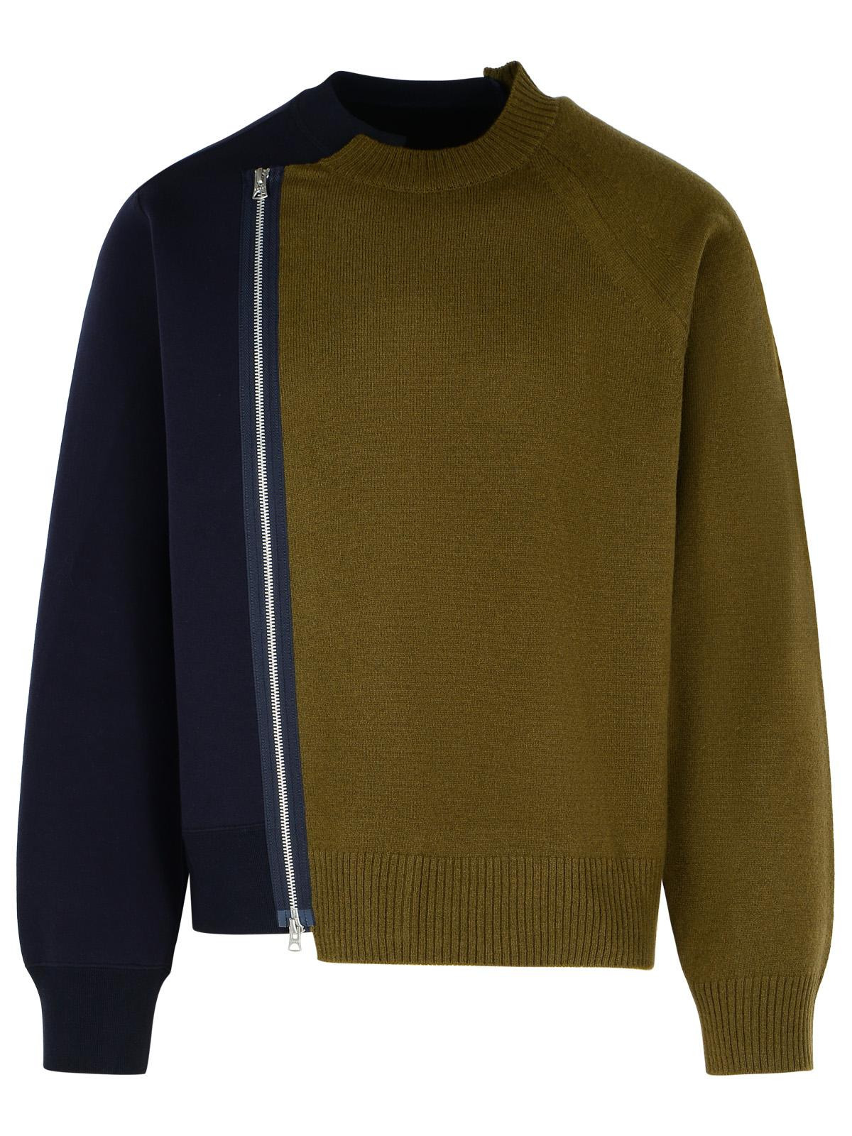 Sacai Navy Wool Sweater Men - 1