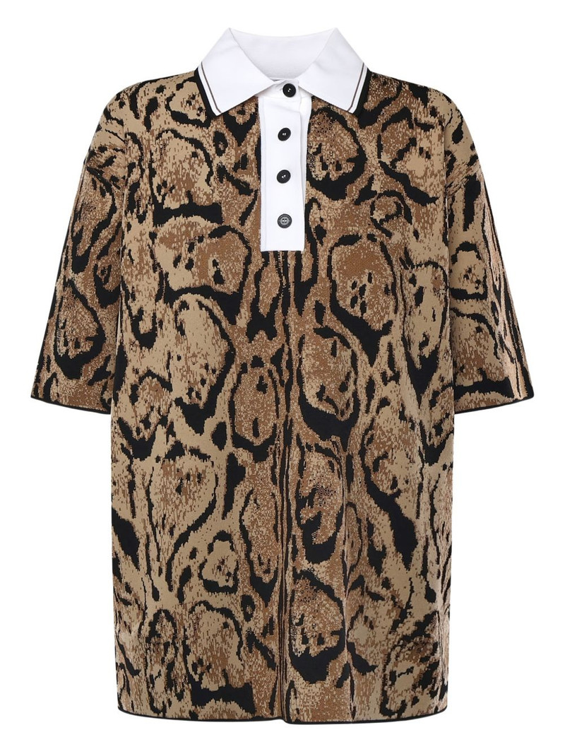 printed polo top 1