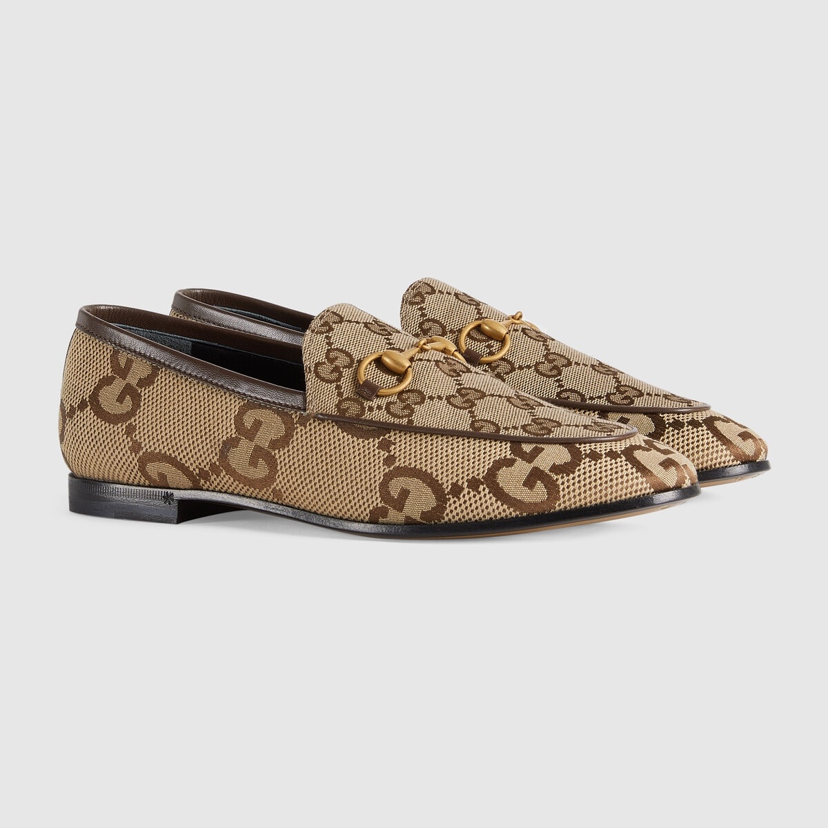 Gucci Women's Jordaan Maxi GG Canvas Loafer - Brown - Loafers - 8.5