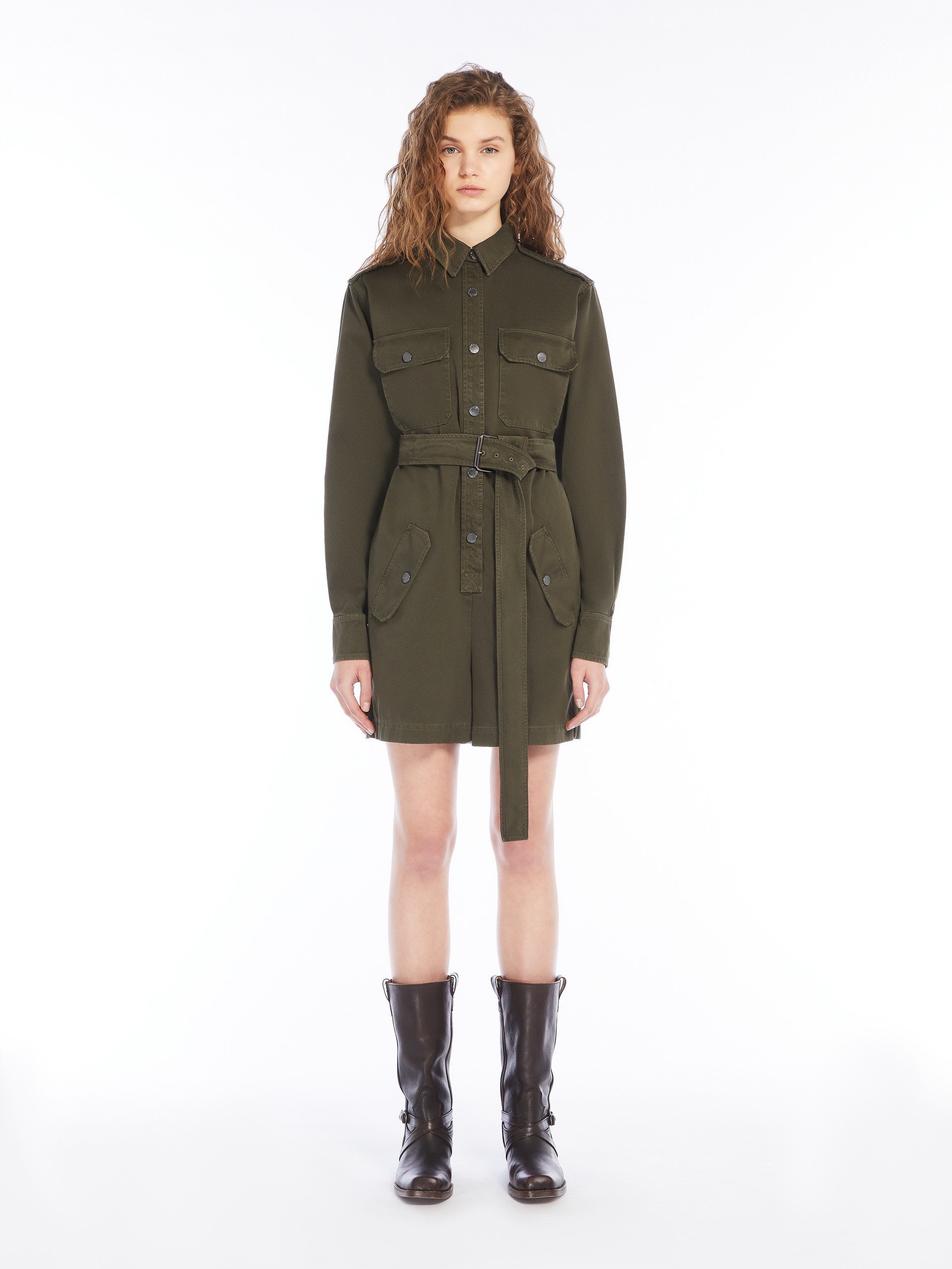 MANAGER Cotton gabardine cargo jumpsuit - 3