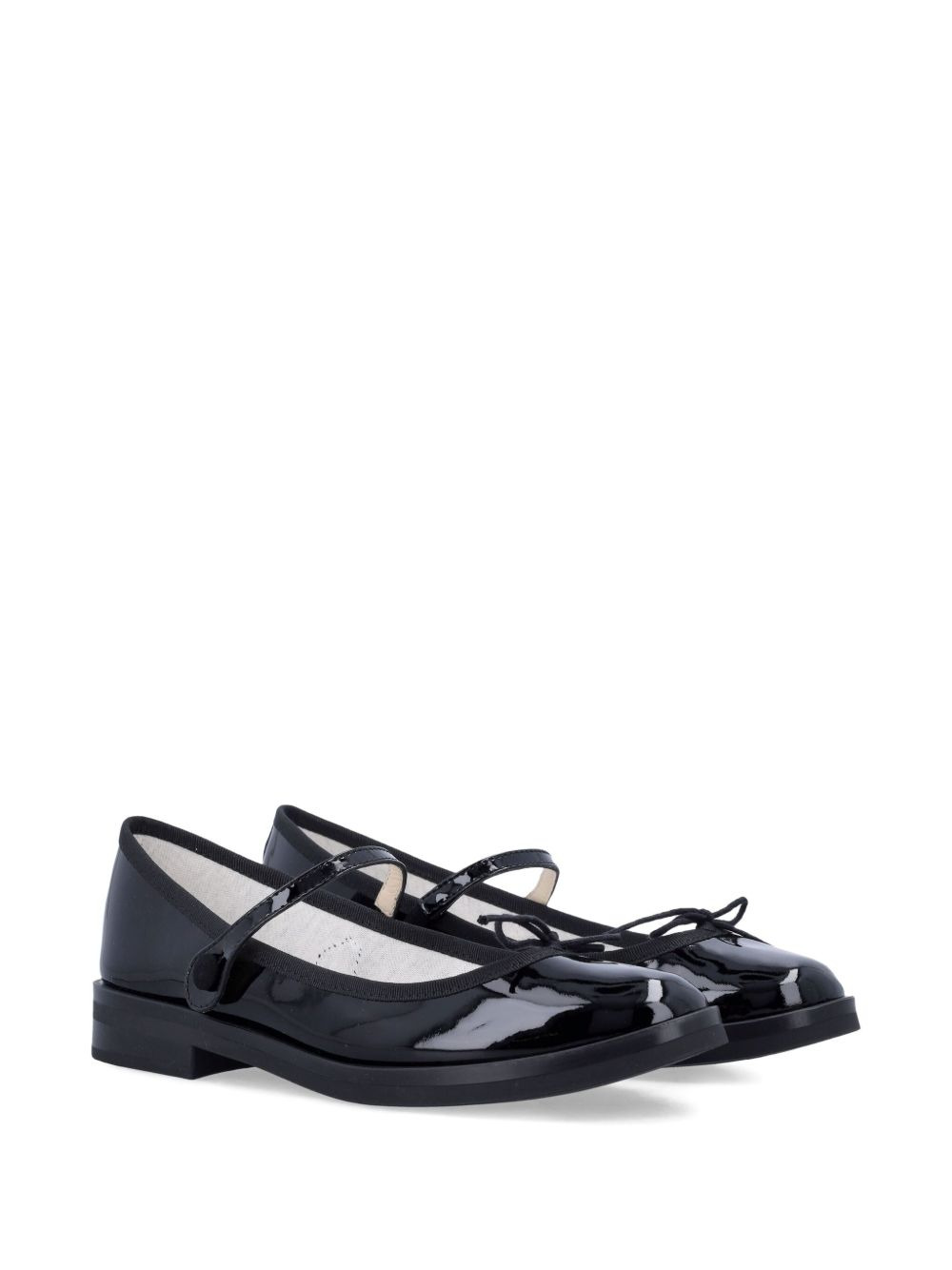 patent-leather bow ballet flats - 2
