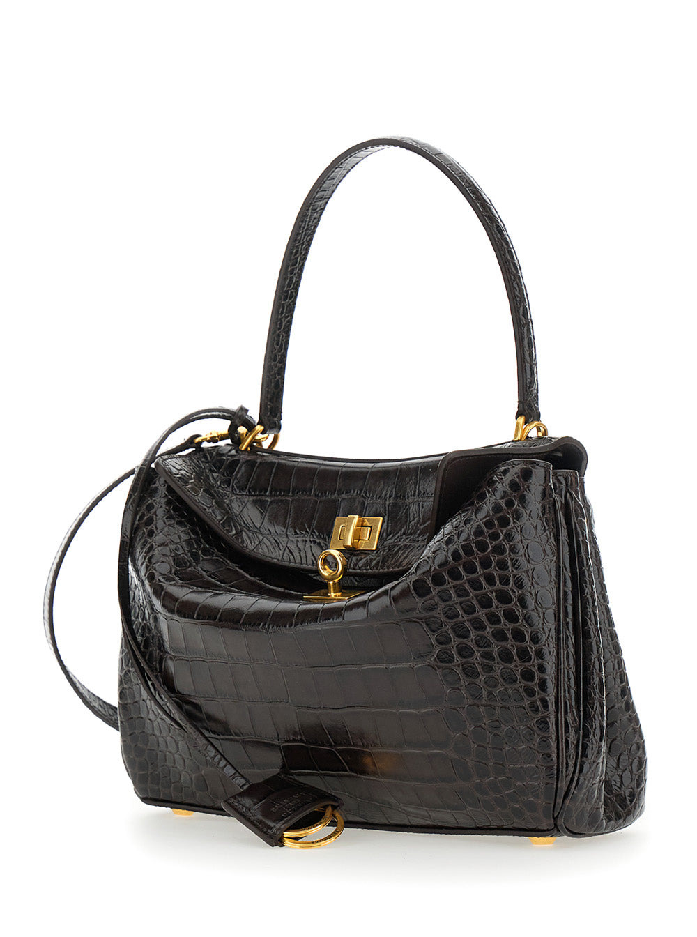 Balenciaga Women 'Rodeo' Brown Small Handbag With Detachable Key Holder In Leather Woman - 2