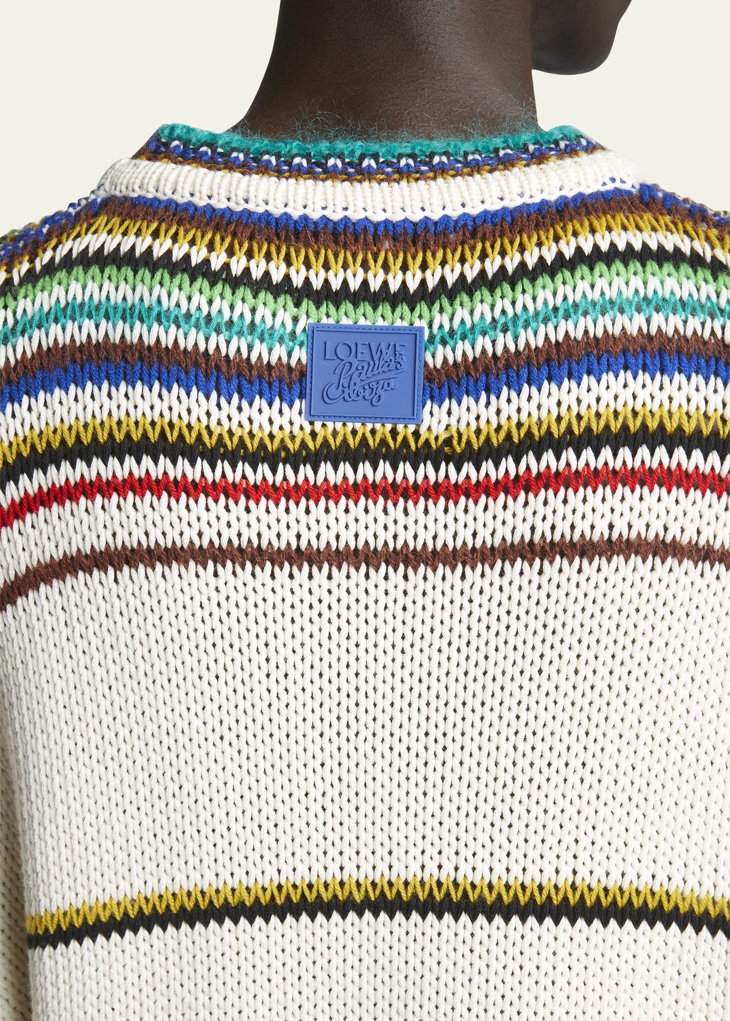 Men's Loose-Knit Multi-Striped Sweater - 5
