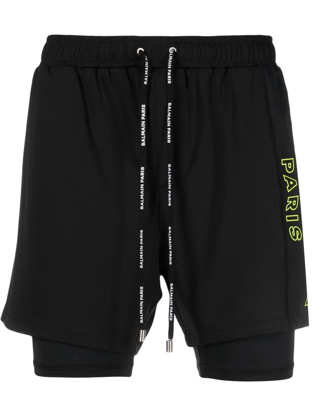 double-layered logo-print short - 1