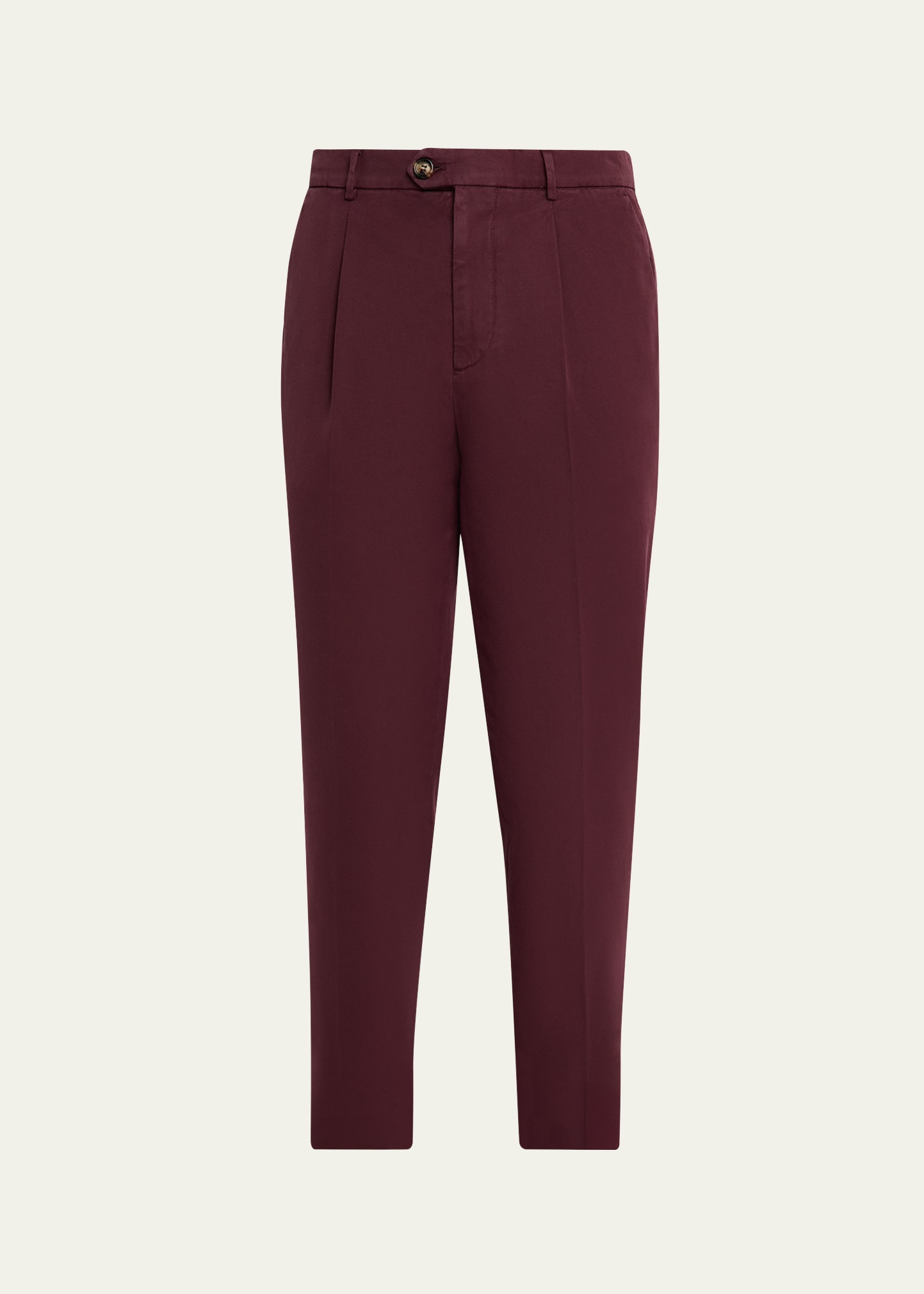 Men's Tapered Single-Pleated Pants - 1
