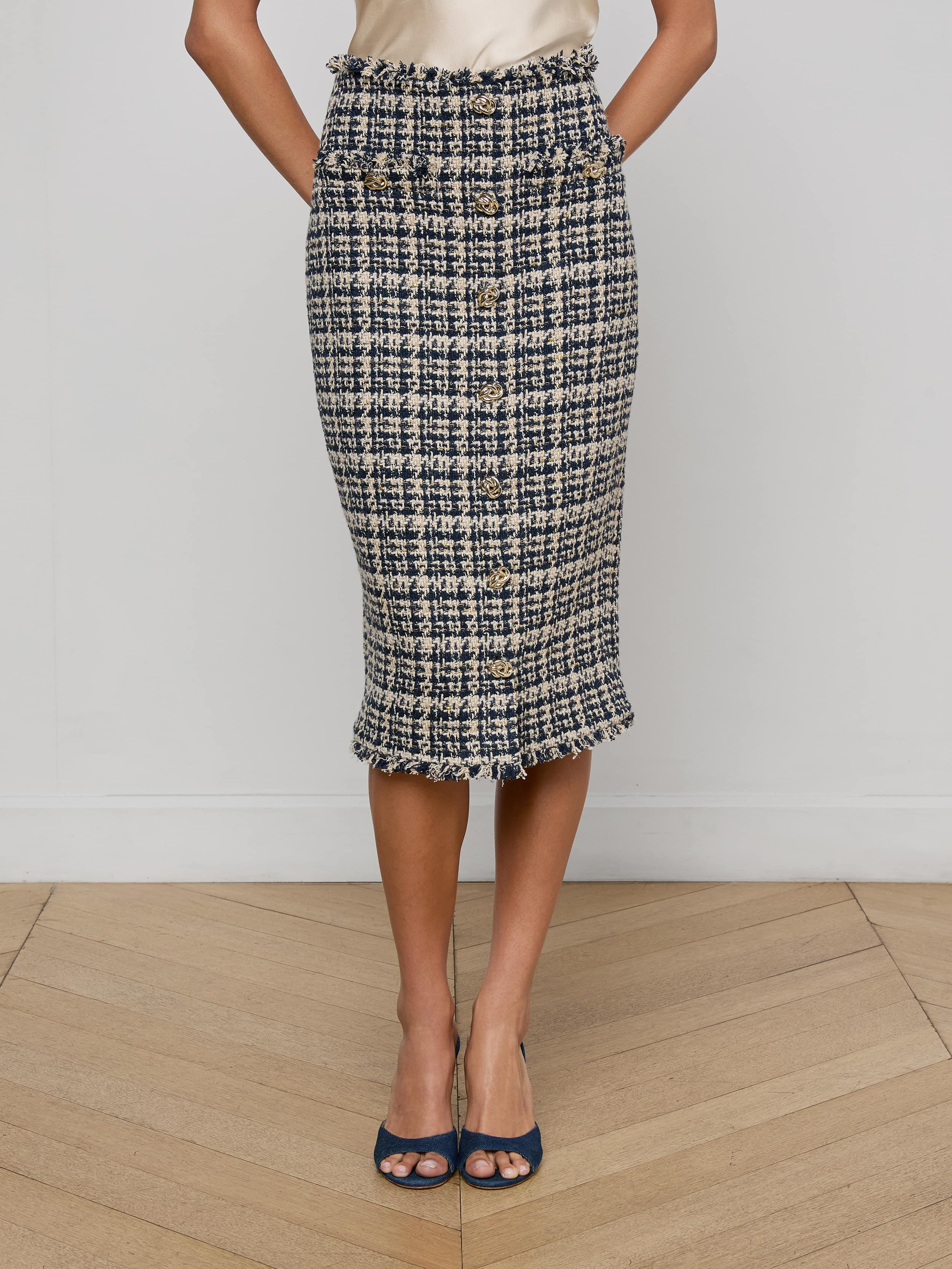 Tai Tweed Midi Skirt - 3