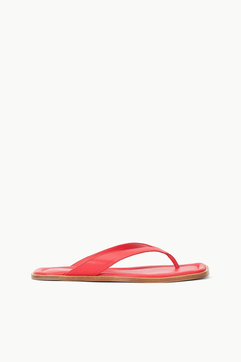 STAUD DANTE THONG SLIDE RED ROSE 1