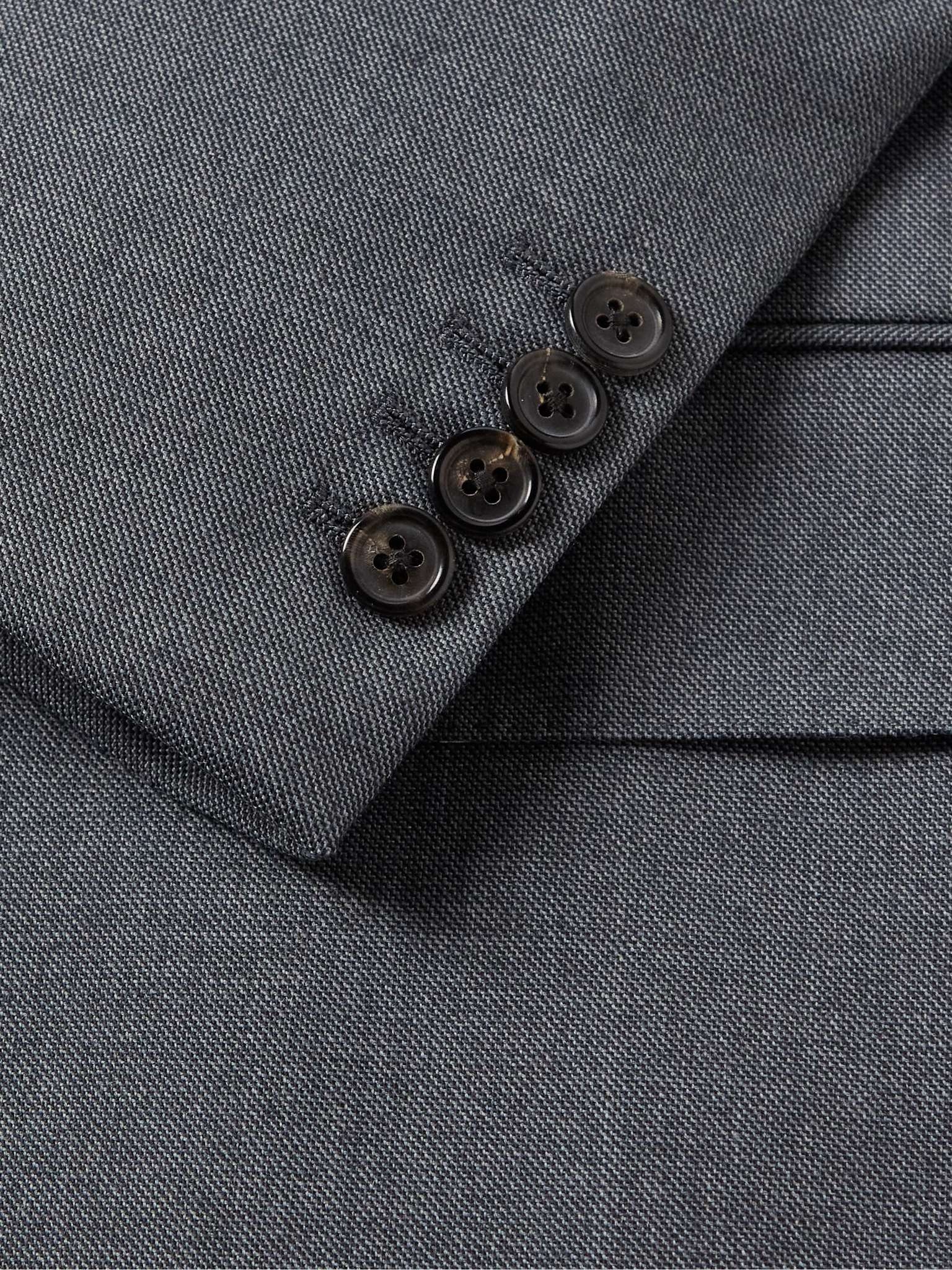 Slim-Fit Striped Wool-Blend Blazer - 5