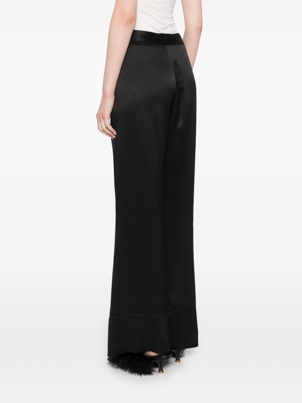 oversized silk trousers - 4