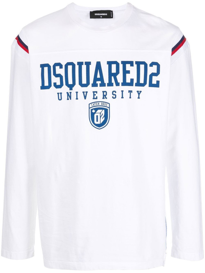 University-print long-sleeve T-shirt 1