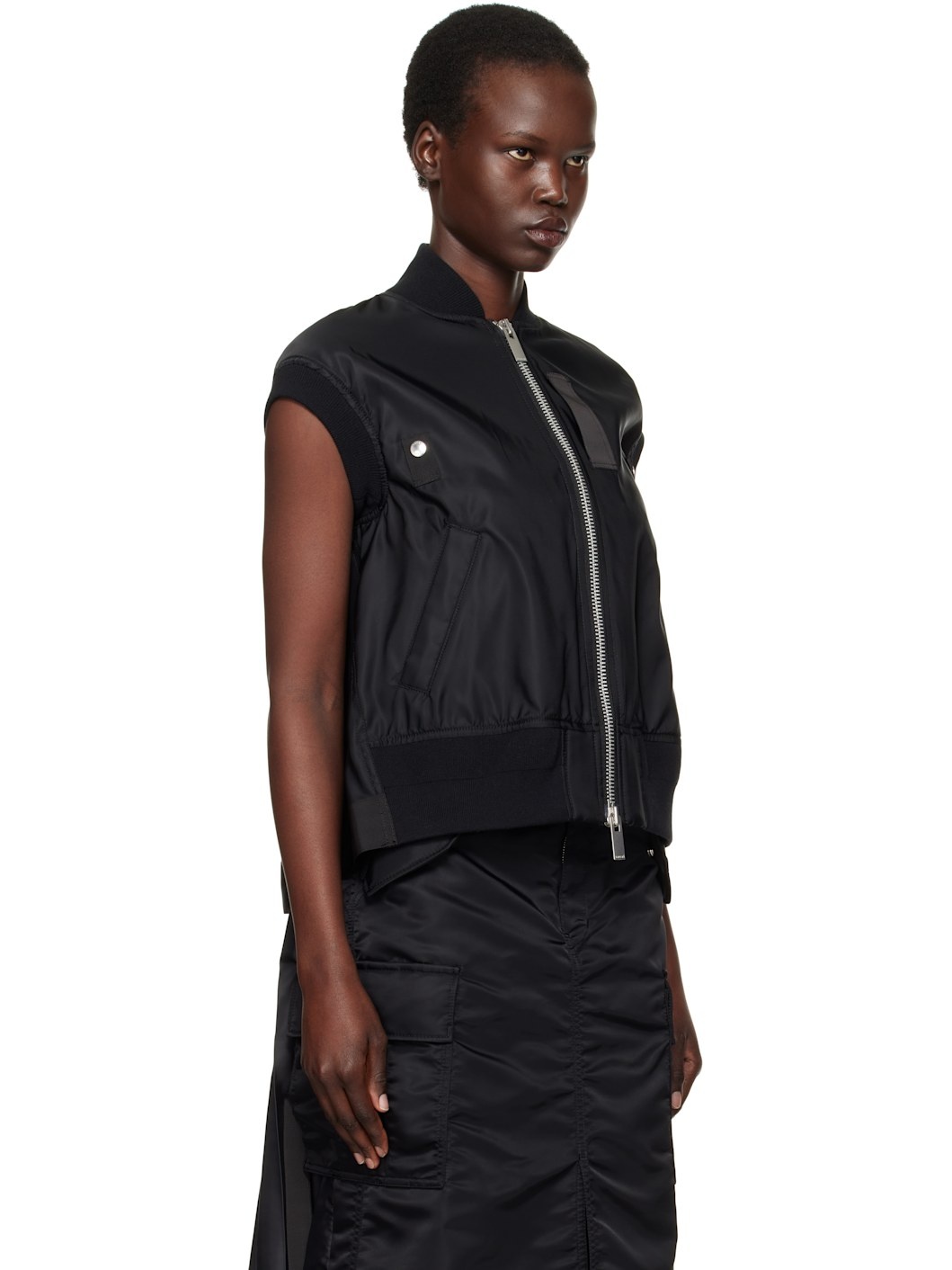 Black Twill Vest - 2