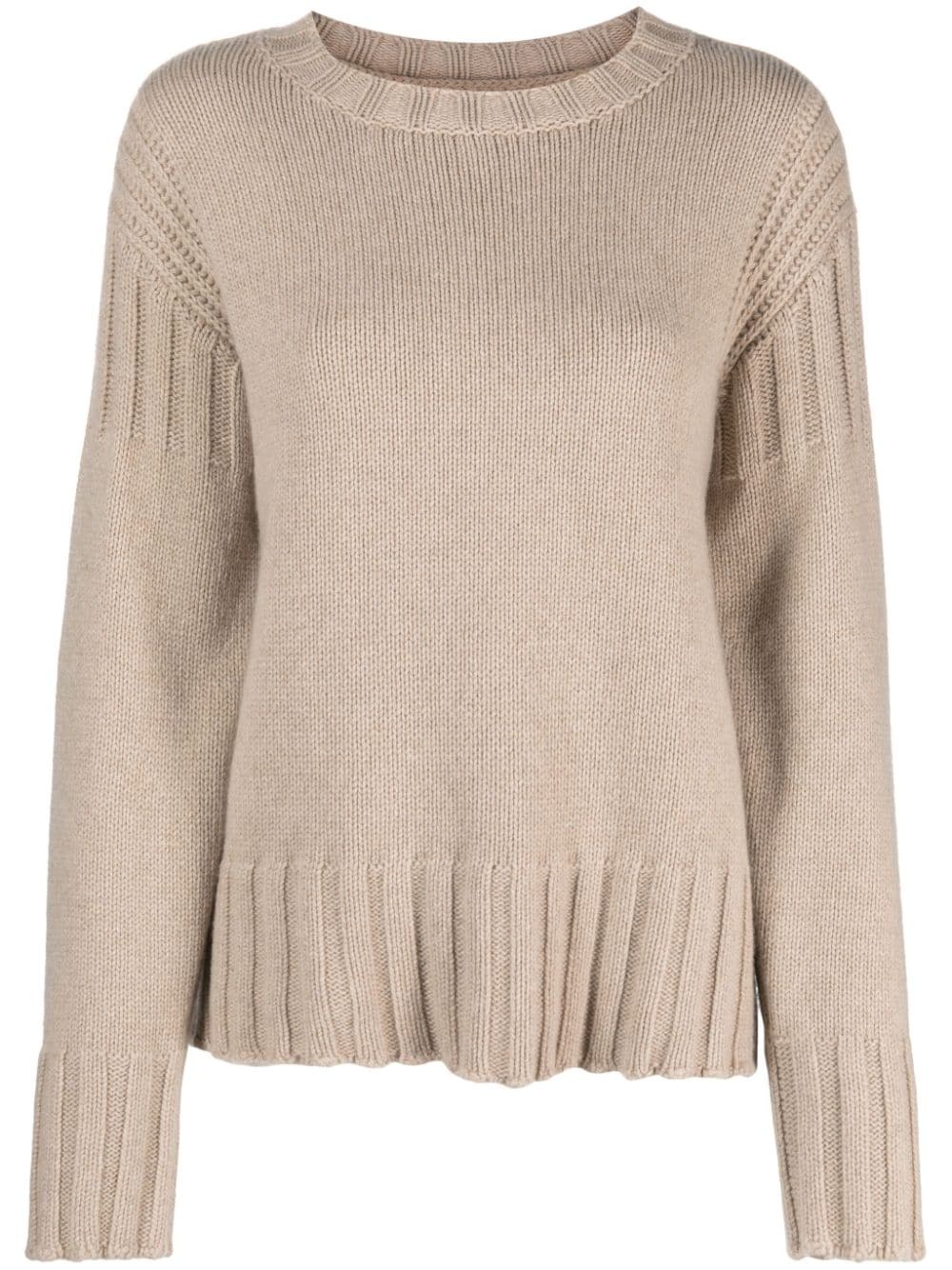 ribbed cashmere jumper - 1