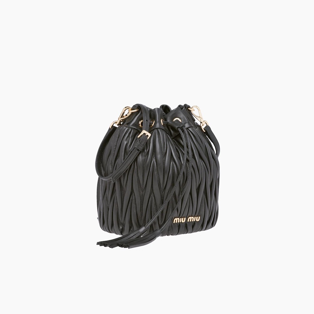 Matelassé nappa leather bucket bag - 4