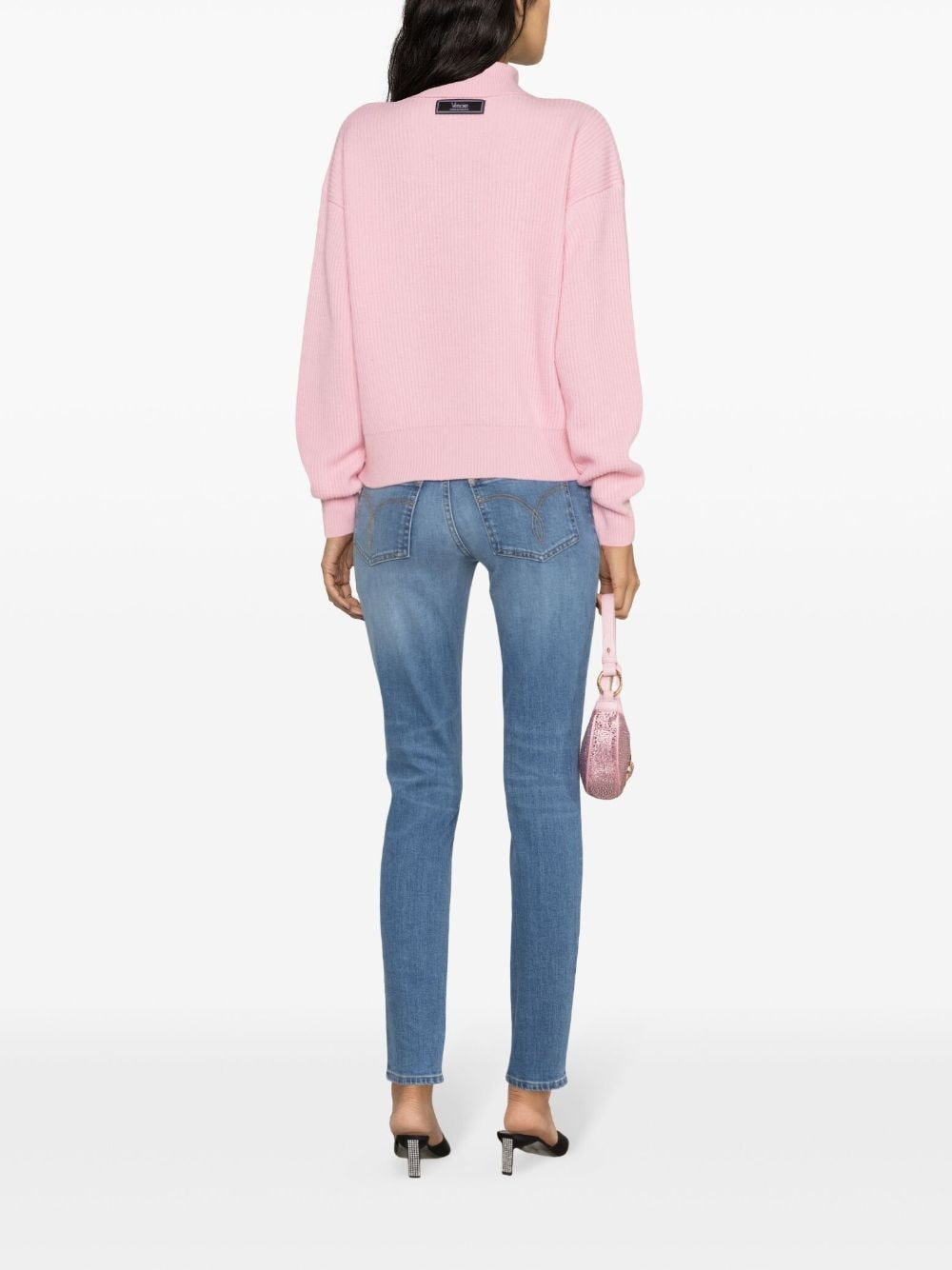 low-rise Medusa Head-motif skinny jeans - 4