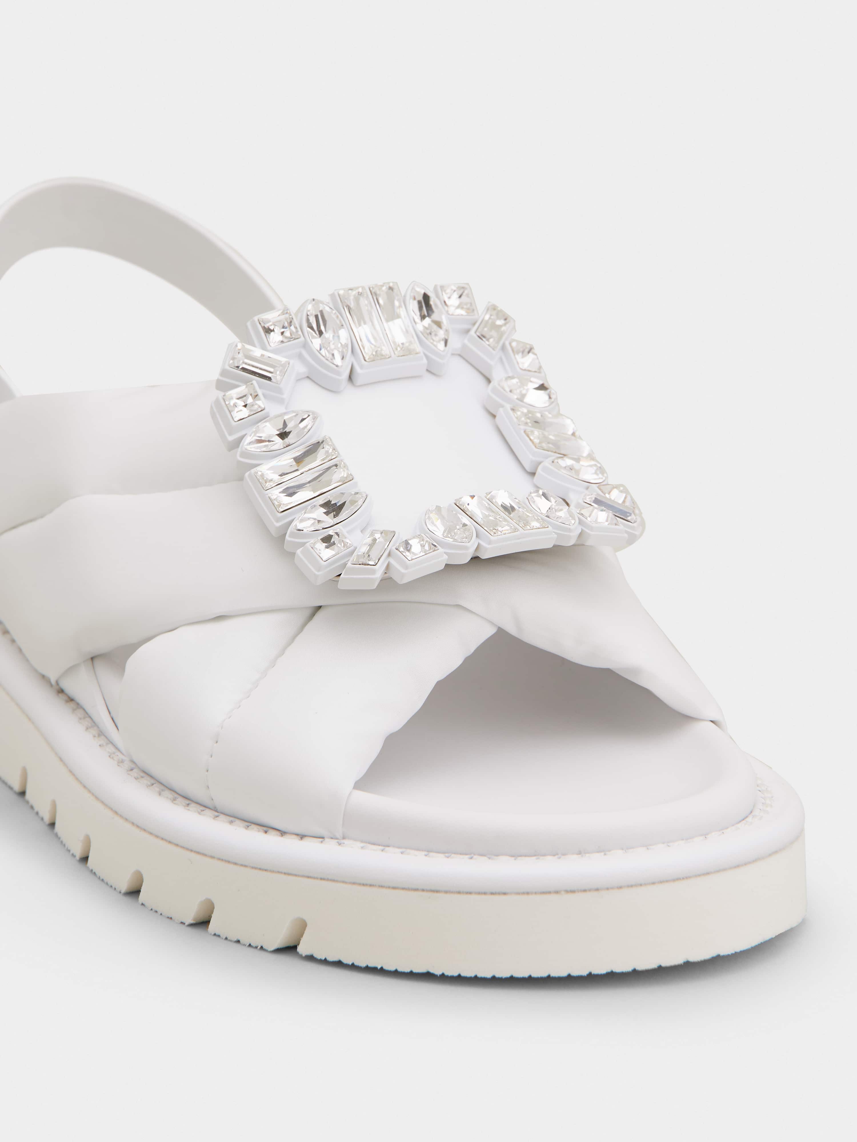 Viv' Winter Strass Buckle Sandals in Technical Fabrics - 3