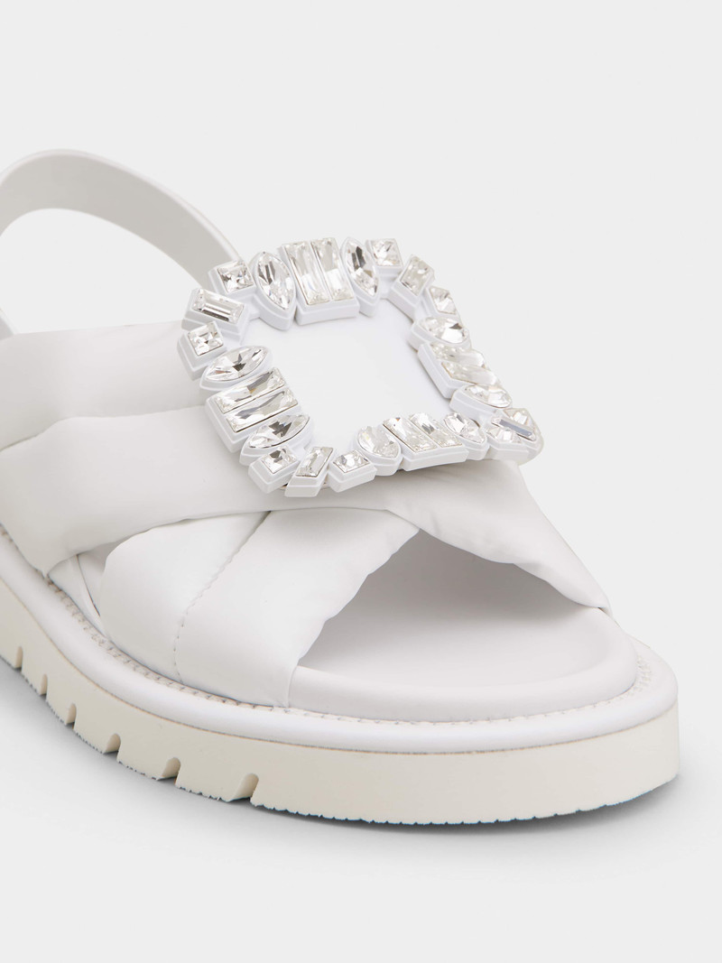 Viv' Winter Strass Buckle Sandals in Technical Fabrics 3