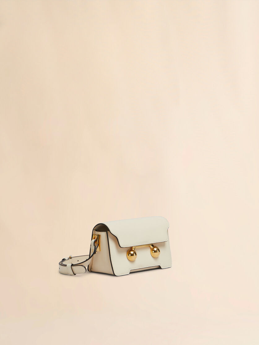 CREAM LEATHER TRUNKAROO MINI SHOULDER BAG - 5