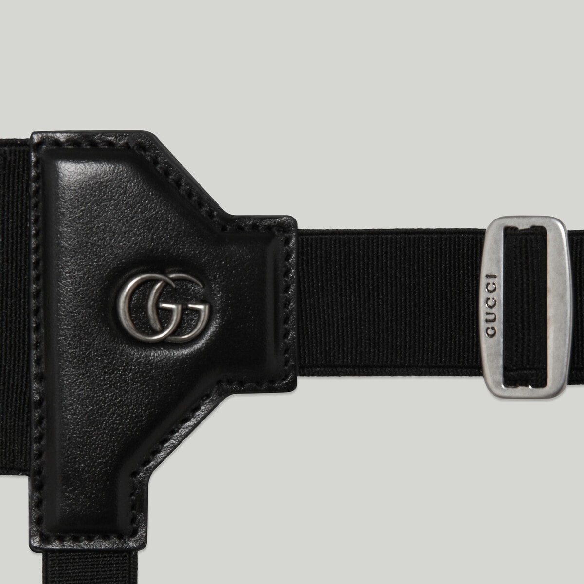Wide elastic garter belt with Double G - 2