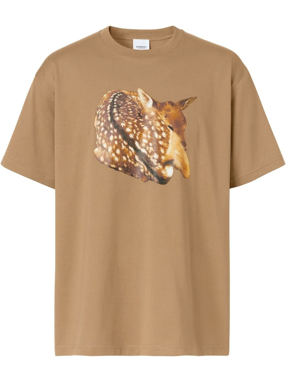 deer print short-sleeve T-shirt - 1