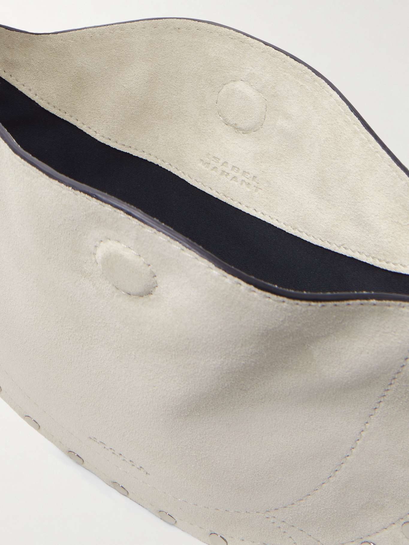 Mini Moon stud-embellished suede shoulder bag - 5