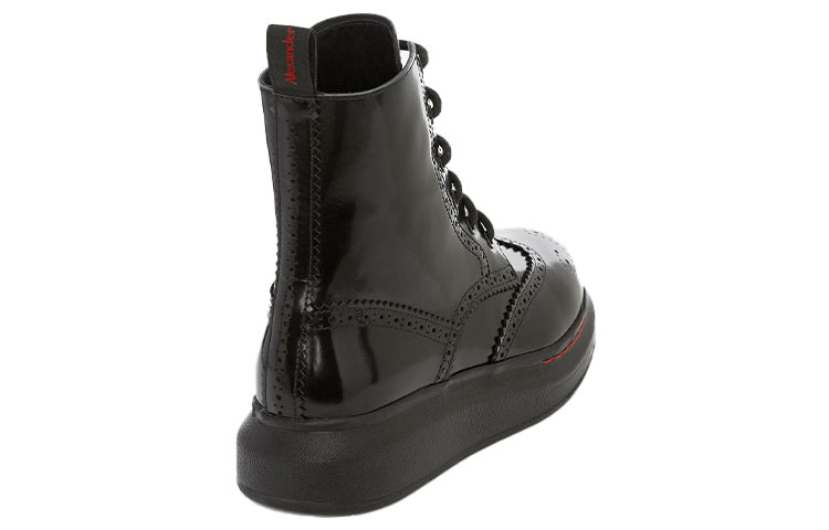 (WMNS) Alexander McQueen Hybrid Lace Up Boot 'Black' 586402WHX511000 - 4