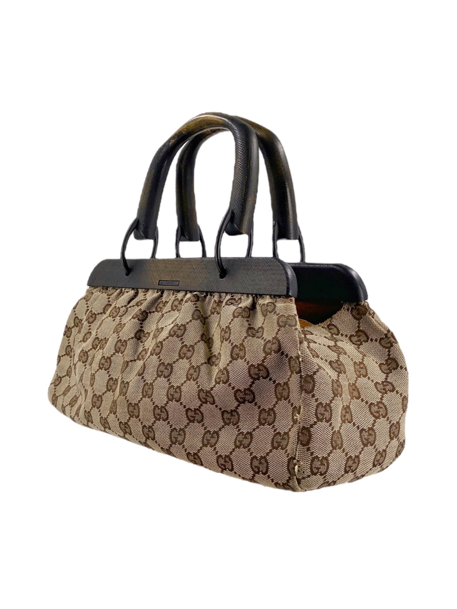 Gucci Fall 2002 Tom Ford Classic Brown Monogram Doctors Bag - 5