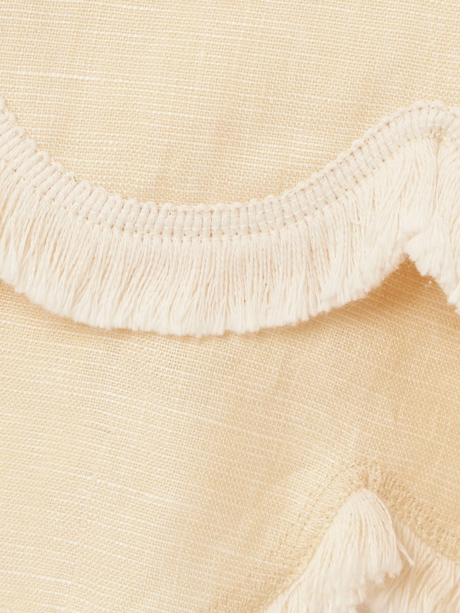 Essie fringed linen tank Pastel yellow - 4