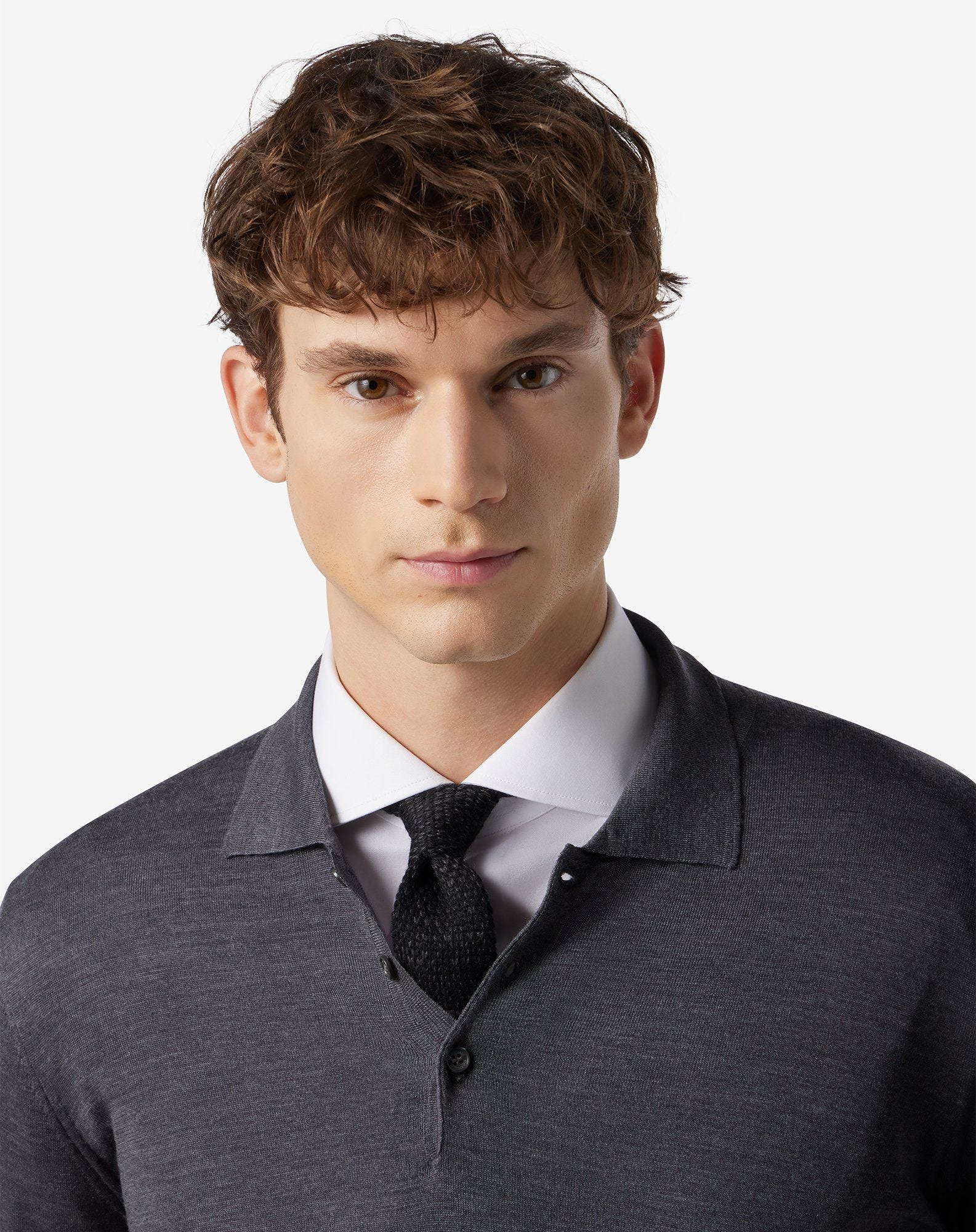 Black knit tie - 2