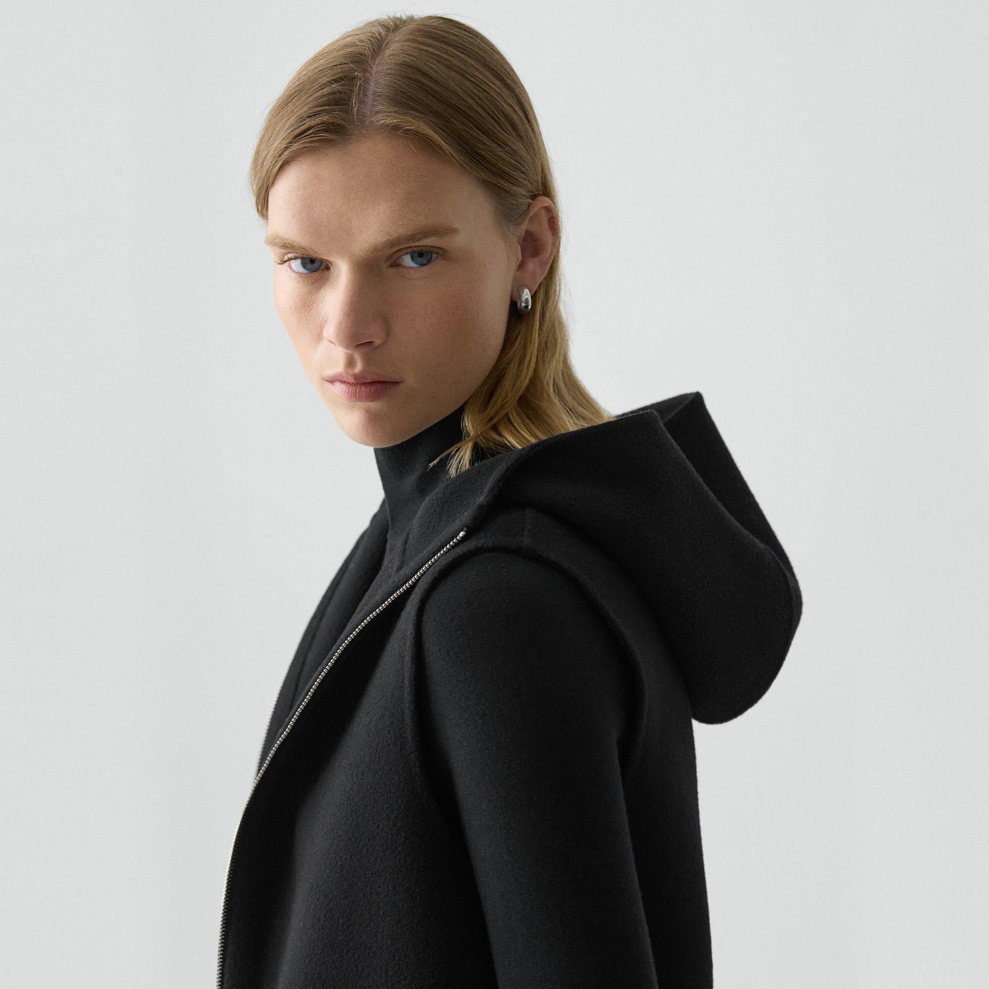 Hooded Vest in Double-Face Wool-Cashmere - 5