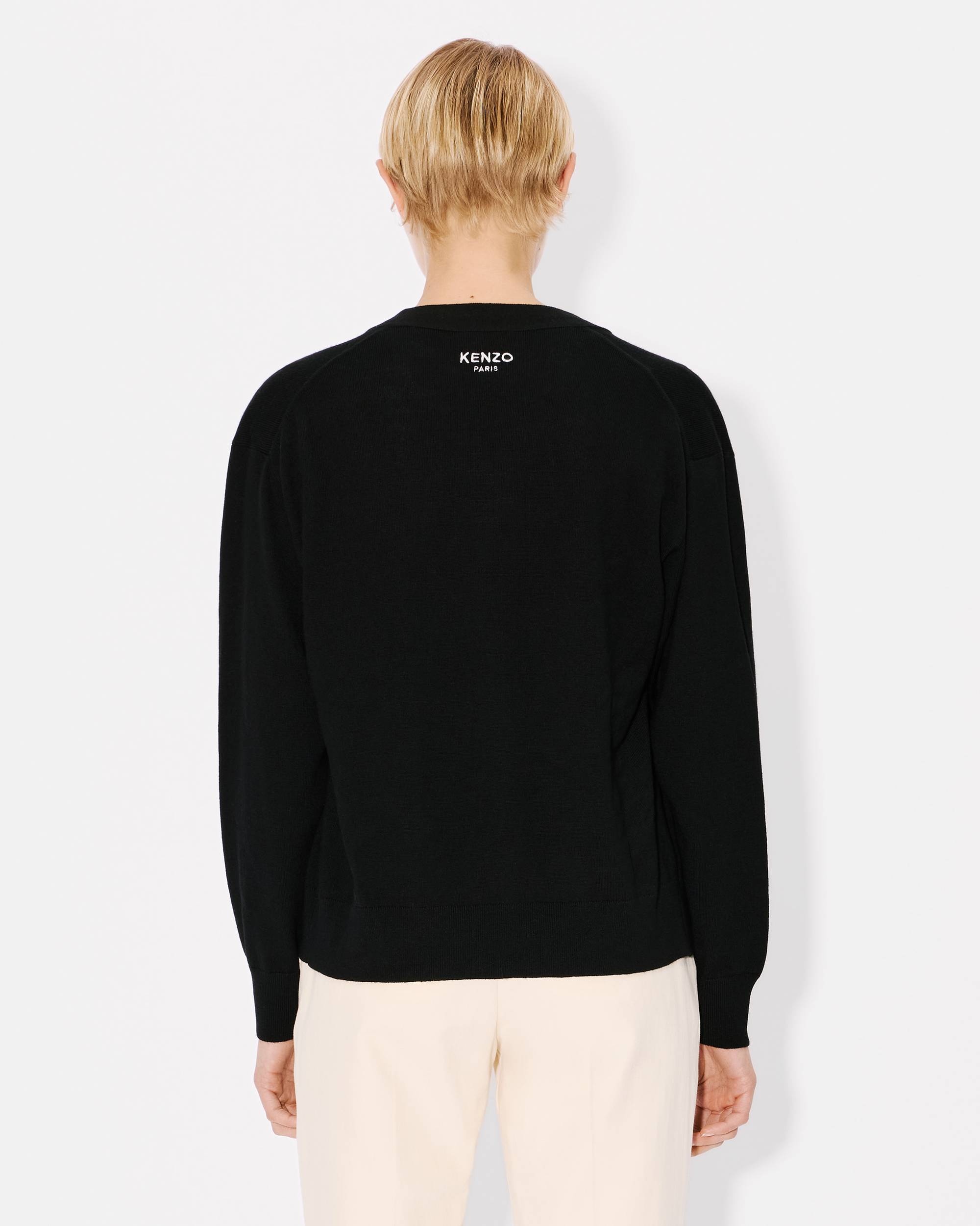 'KENZO Pop' embroidered cardigan in merino wool - 4