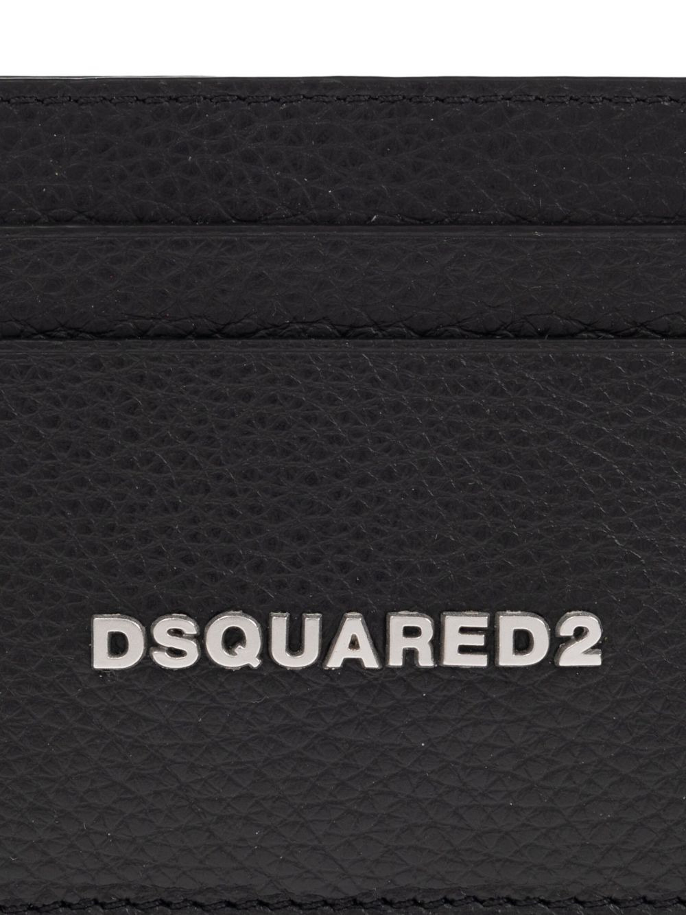 logo-plaque leather cardholder - 3