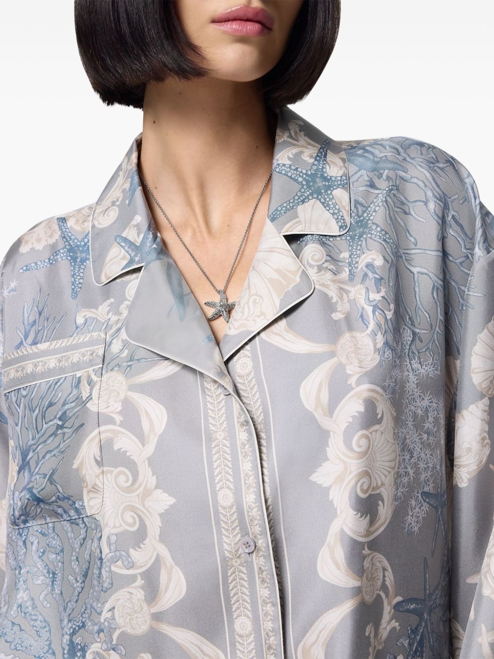 Barocco Sea silk shirt - 5