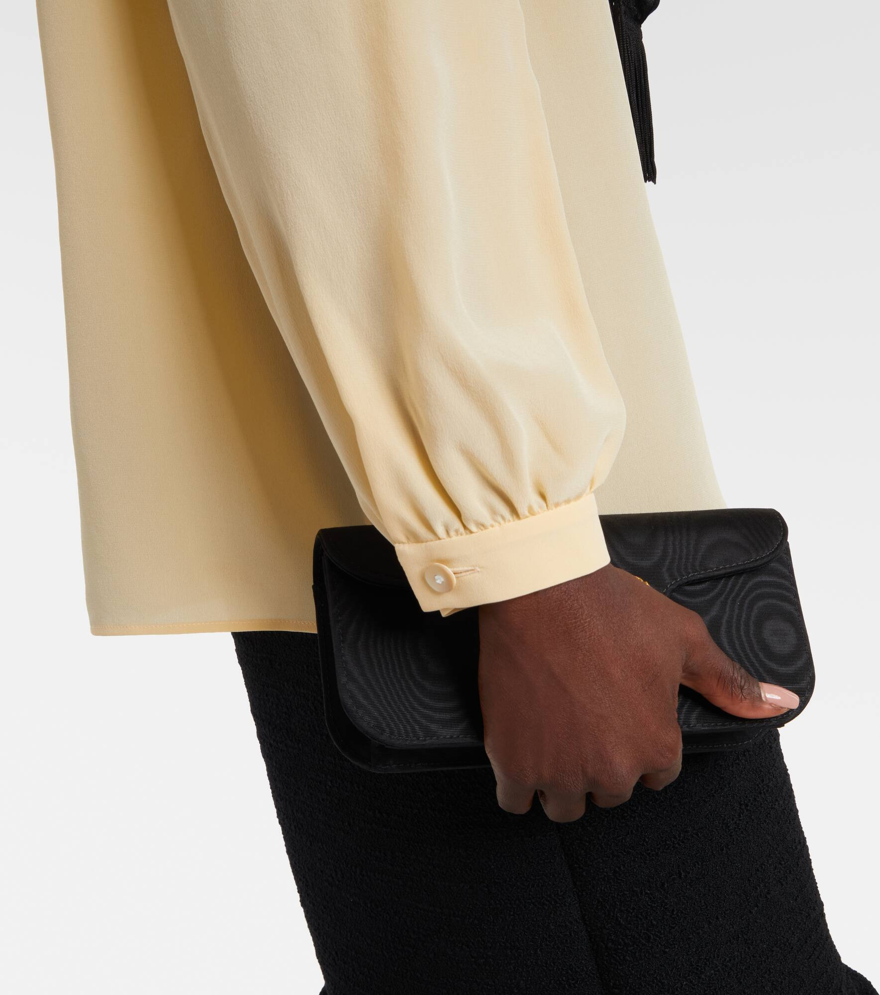 Ruffled silk crêpe de chine blouse - 5
