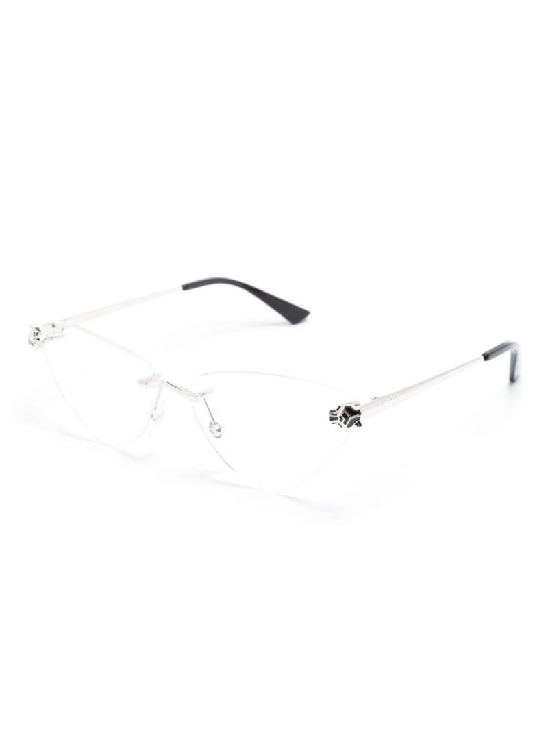 Cartier logo-plaque cat-eye frame glasses outlook