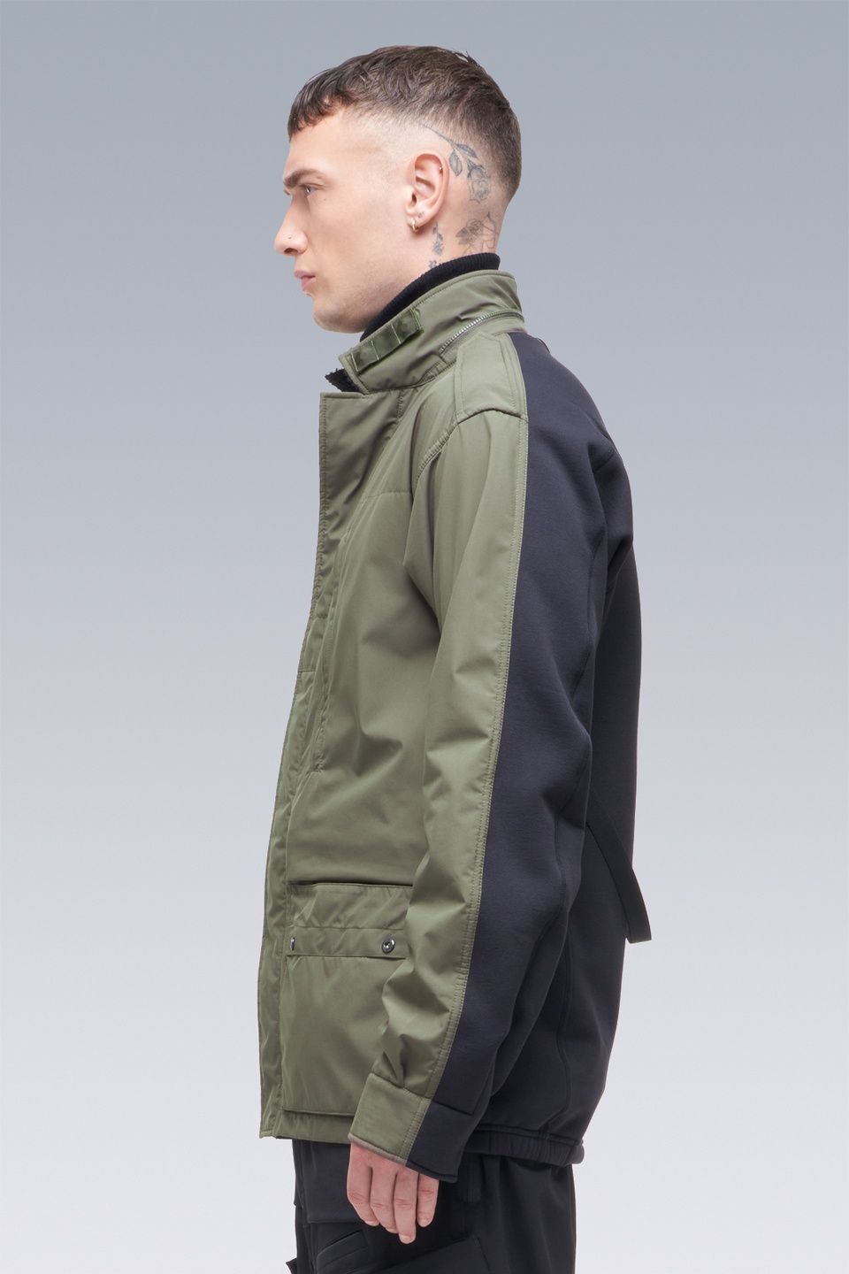 J3-HY Hybrid Construction Windstopper® Polartec® Alpha® / Powerstretch® Modular Jacket RAF Green/Bla - 9