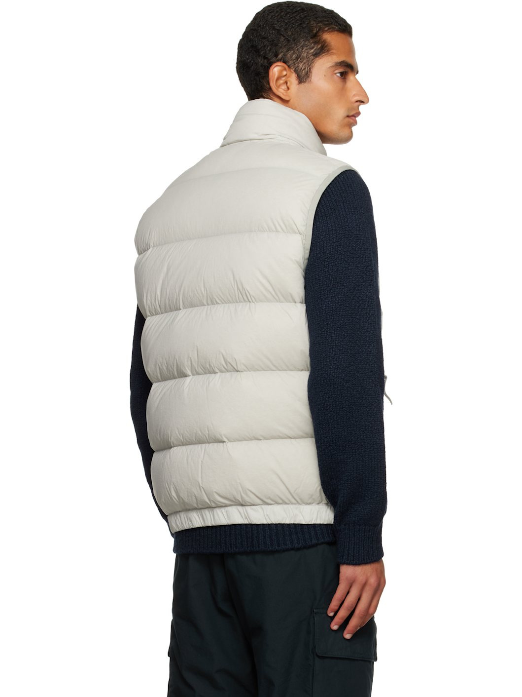 Taupe G100007 Loom Woven Chambers Nylon Down-TC Vest - 3