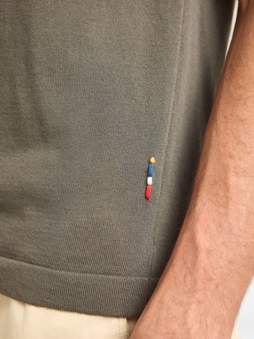 Keeling knitted-panel polo shirt - 4