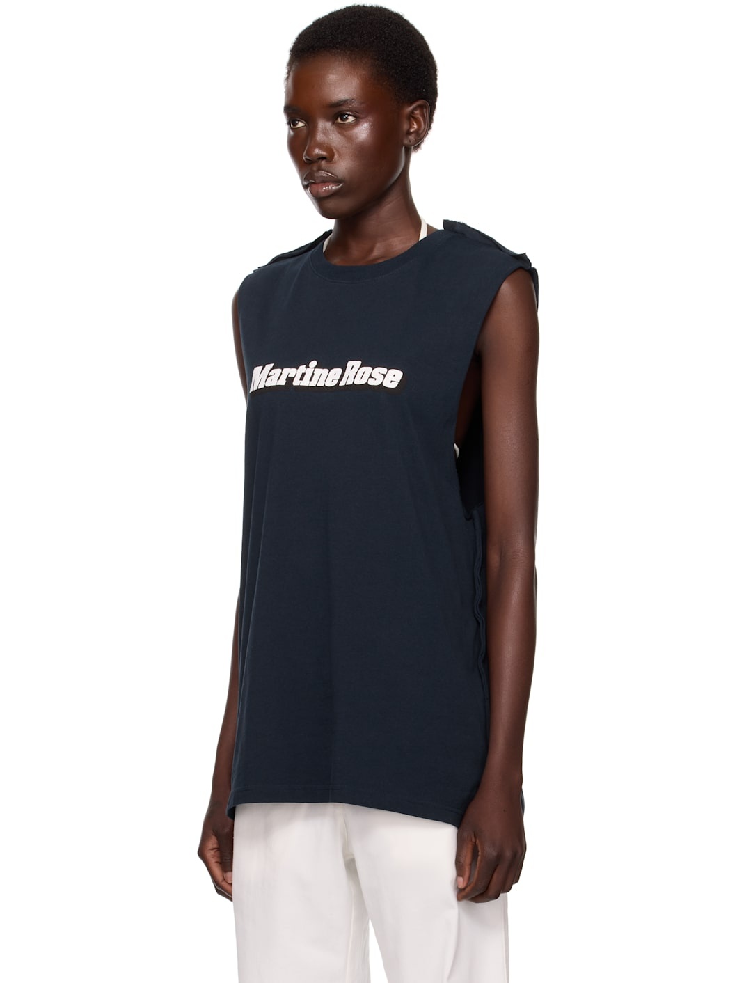 SSENSE Exclusive Navy Double Vest Tank Top - 4