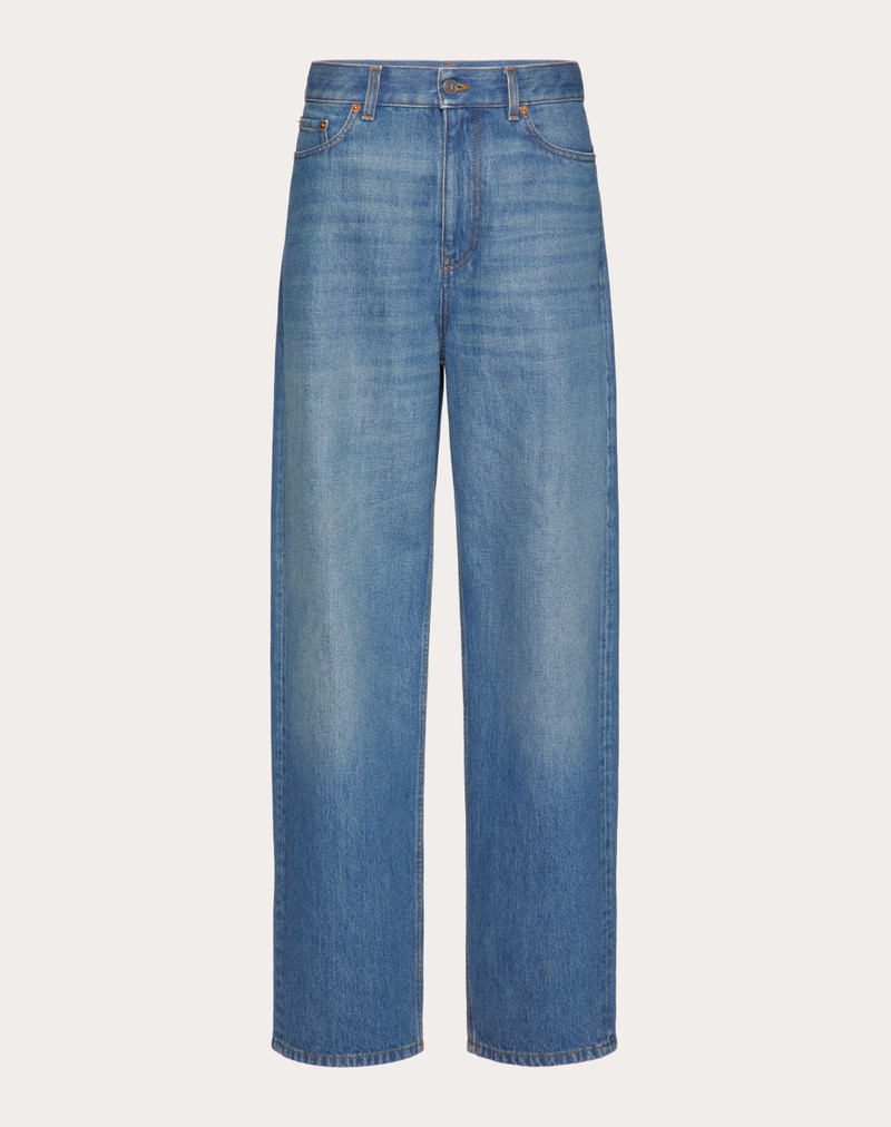 MEDIUM BLUE DENIM TROUSERS 1