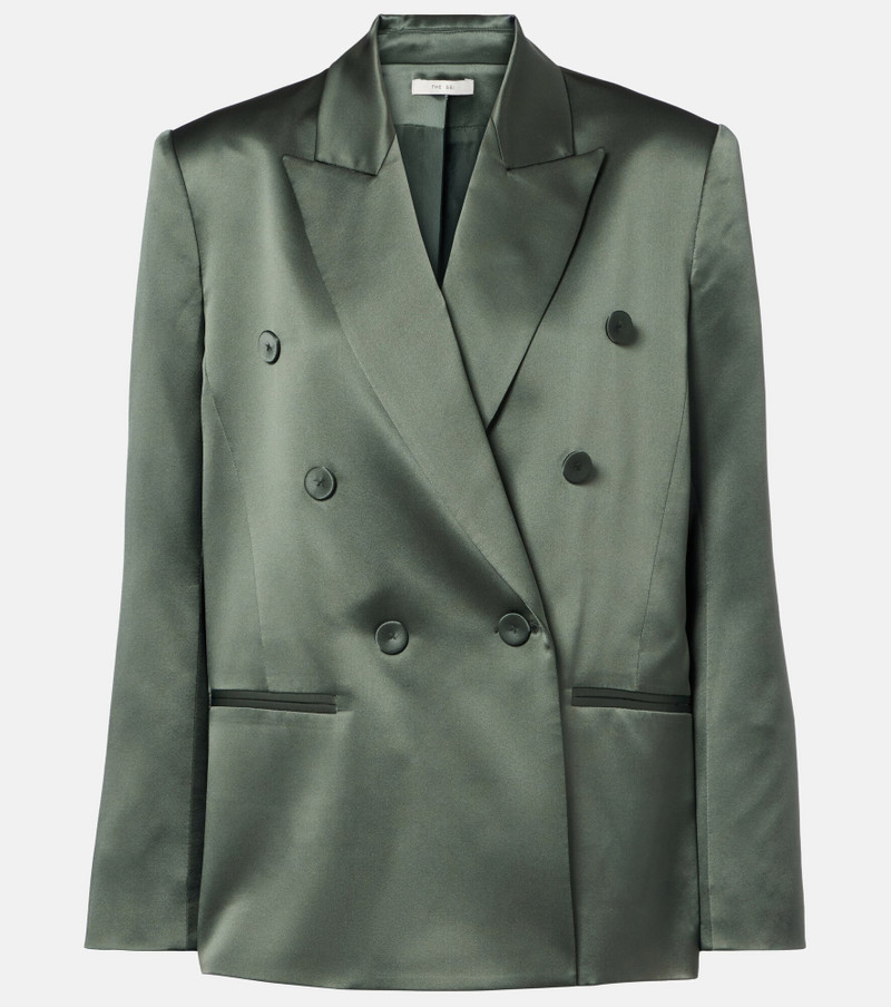 Double-breasted silk blazer 1